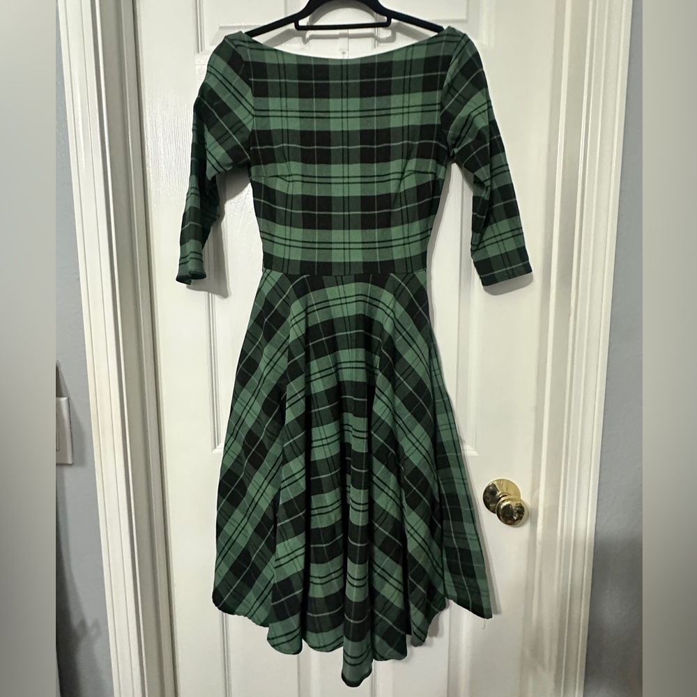 Vintage style swing dress plaid